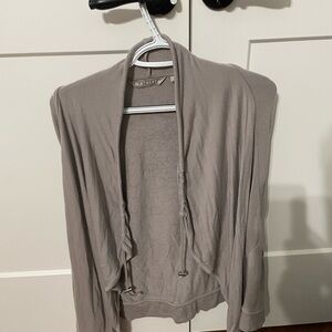 Athleta Gray Vest Lightweight Knit Jacket